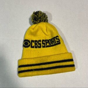 Vtg CBS sports pom pom hat